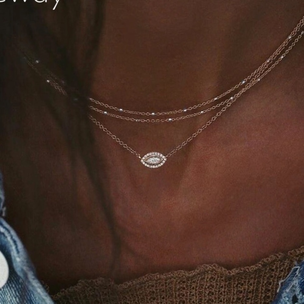 Layered gold cute necklace 💓